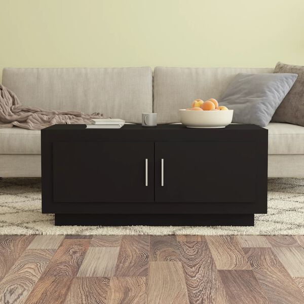 vidaXL Coffee Table Black 102x50x45 cm Engineered Wood