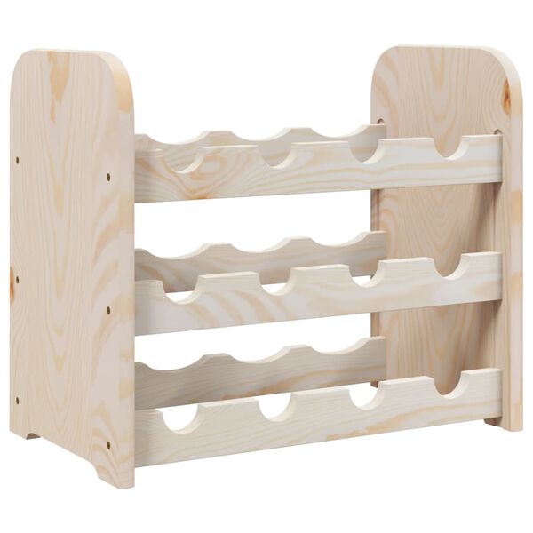 vidaXL Wine Rack 43x25x37 cm Solid Wood Pine