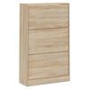 vidaXL Shoe Cabinet Sonoma Oak 63x24x103 cm Engineered Wood