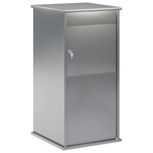 vidaXL Mailbox Silver 50 x 52 x 100 cm Galvanised Steel