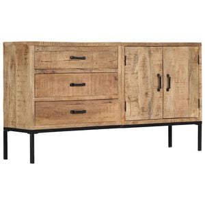 vidaXL Sideboard 140x35x75 cm Solid Mango Wood