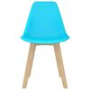 vidaXL Dining Chairs 2 pcs Blue Plastic