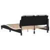 vidaXL Bed Frame without Mattress "Zadar" Black and White 140x200 cm Faux Leather