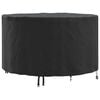 vidaXL Furniture Cover 102 x 102 x 71 cm 210D Oxford Fbric Round Black
