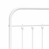vidaXL Metal Bed Frame without Mattress with Footboard White 140x190cm