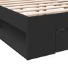 vidaXL Bed Frame with Drawers without Mattress Black 120x200 cm