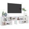 vidaXL TV Cabinet High Gloss White 149x30x52 cm Engineered Wood
