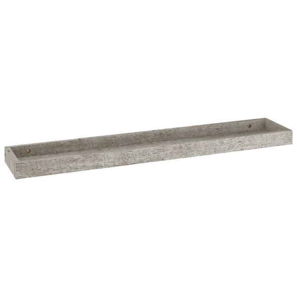vidaXL Loggia Wall Shelves 4 pcs Concrete Grey 80x15x4 cm MDF