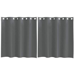 vidaXL Voile Curtains with Grommets 2 pcs Dark Grey 140x140 cm