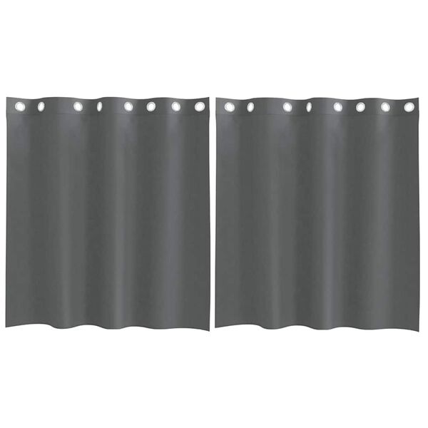 vidaXL Voile Curtains with Grommets 2 pcs Dark Grey 140x140 cm