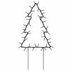 vidaXL Christmas Light Decorations with Spikes 3 pcs Tree 50 LEDs 30 cm
