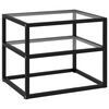 vidaXL Console Table Transparent 50x40x40 cm Tempered Glass