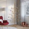 vidaXL Wooden Christmas Tree with Stand Brown 210 cm Solid pine wood