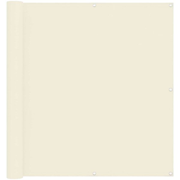 vidaXL Balcony Screen Cream 110 x 500 cm Oxford Fabric