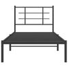 vidaXL Metal Bed Frame without Mattress with Headboard Black 90x200cm