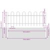 vidaXL Garden Fence Boxtel with Hoop Top Steel 181x60 cm Black