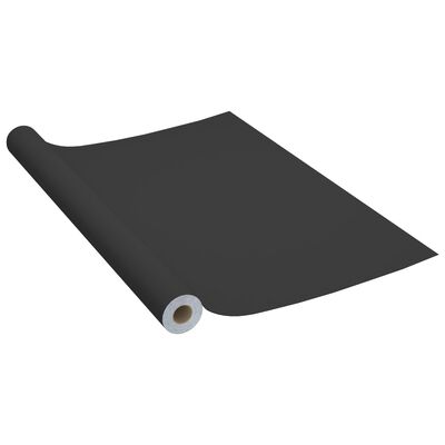 vidaXL Self-adhesive Furniture Film Black 500x90 cm PVC