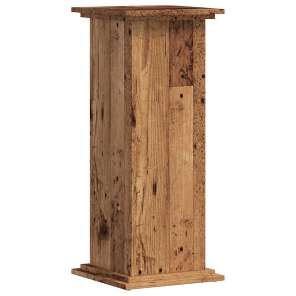 vidaXL Plant Stand Old Wood 33x33x80 cm Engineered Wood