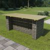 vidaXL Garden Table with Steel Gabion 180x90x74 cm Pinewood