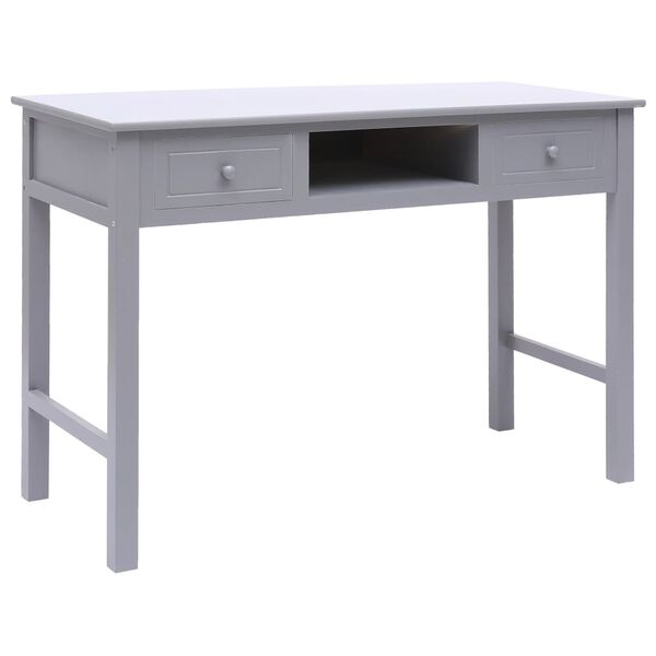 vidaXL Writing Desk Grey 110x45x76 cm Wood