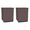 vidaXL Planters 2 pcs Brown 30x30x37 cm Polypropylene