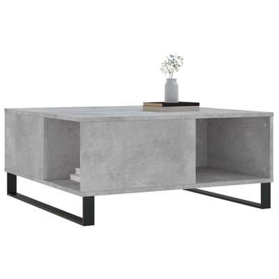 vidaXL Coffee Table Concrete Grey 80x80x36.5 cm Engineered Wood