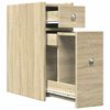 vidaXL Narrow Bathroom Cupboard with Wheels Sonoma Oak Engineered Wood