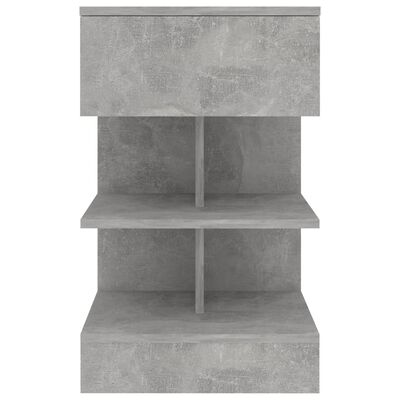 vidaXL Bedside Cabinet Concrete Grey 40x35x65 cm Engineered Wood