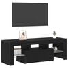 vidaXL TV Cabinet Black Oak 120 x 35 x 40 cm Engineered Wood