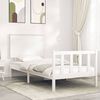 vidaXL Bed Frame without Mattress White 100x200 cm Solid Wood Pine
