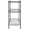 vidaXL 3-Tier Storage Rack 60x35x76 cm Black 150 kg