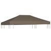 vidaXL Gazebo Top Cover 310 g/m² 3x3 m Taupe
