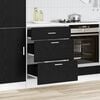 vidaXL Kitchen Base Cabinet with Drawer Black Oak 60 x 46 x 81.5 cm