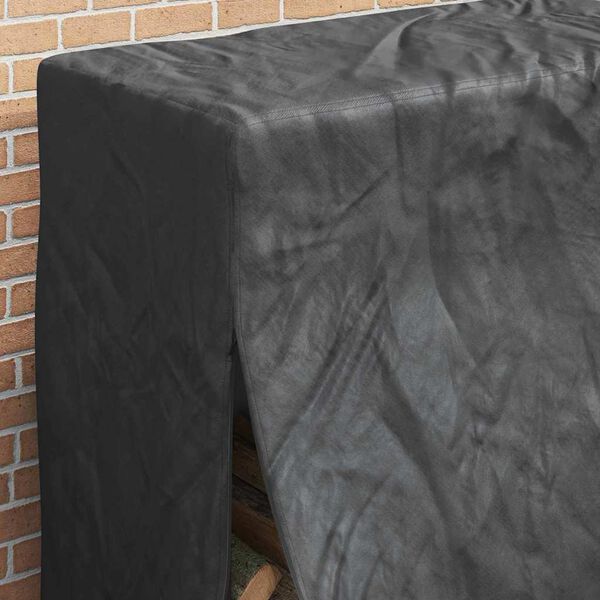 vidaXL Firewood Rack Cover Plain Black 61 x 122 x 106 cm Fabric