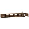 vidaXL 3 Piece TV Cabinet Set with LED Lights Brown Oak Engineered Wood