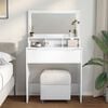 vidaXL Bedroom Dressing Tables High Gloss White 80 x 39.6 x 135 cm