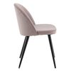 Venture Home Dining Chairs 2 pcs Velvet Corduroy Black and Dusty Pink