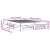 vidaXL Bed Frame without Mattress Sonoma Oak 140x200 cm Engineered Wood