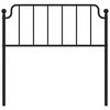 vidaXL Metal Replace Headboard Black 100 cm