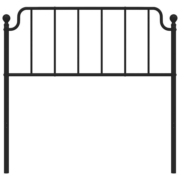 vidaXL Metal Replace Headboard Black 100 cm