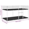vidaXL Bunk Bed without Mattress Black 90x190 cm Steel