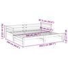 vidaXL Daybed with Trundle without Mattress Wax Brown 80x200 cm Solid Wood