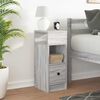 vidaXL Bedside Cabinet with Drawer Grey Sonoma 25x31x66 cm