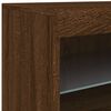 vidaXL Sideboard with LED Lights Brown Oak 162x37x67 cm