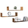 vidaXL Wall Shelves 3 pcs Old Wood 80x18x18 cm Engineered Wood