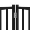 vidaXL Dog Gate with Door Foldable 9 Panels Black 450 cm Poplar Wood