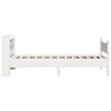 vidaXL Bed Frame with Headboard White 90x190 cm Single Solid Wood Pine