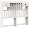 vidaXL Bookcase Bed without Mattress White 135x190 cm Double Solid Wood Pine