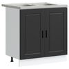 vidaXL Sink Base Cabinet Porto 2 pcs Black 80 x 46 x 81.5 cm