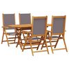 vidaXL Garden Dining Set 5 pcs Anthracite Solid Acacia Wood
